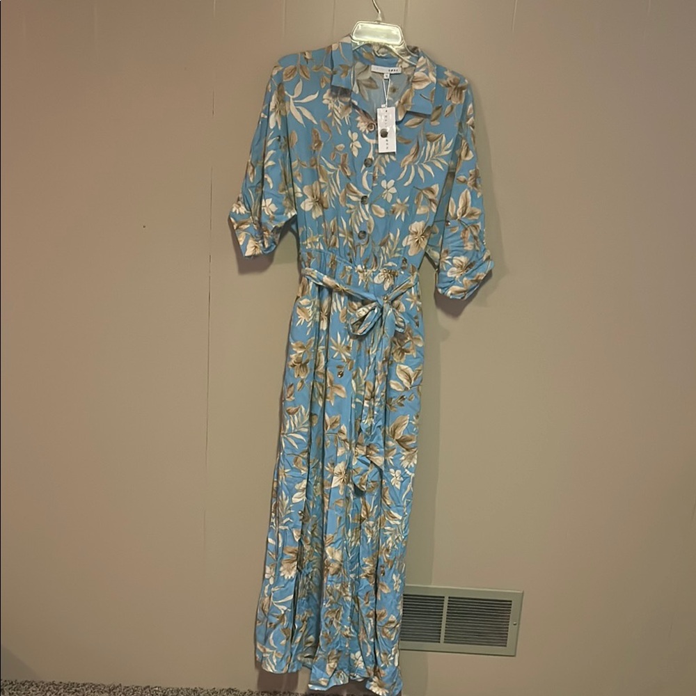 NWT Baltic Born Blue Tan jumpsuit